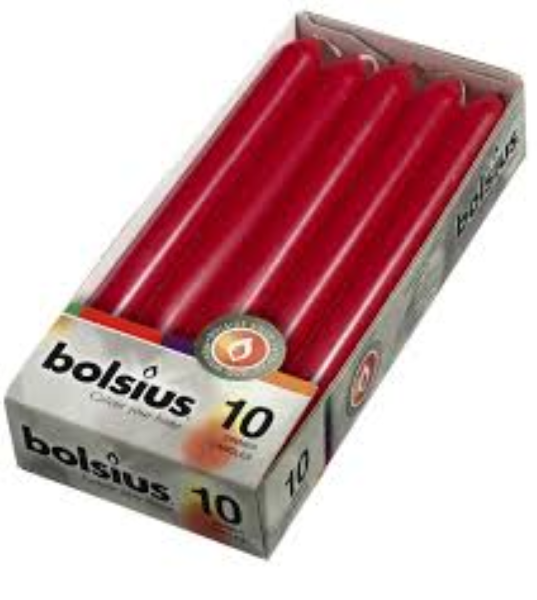 BOLSIUS METALLIC WINE RED (44) 190MM